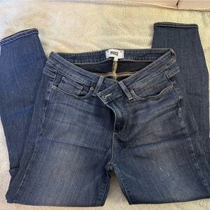 PAIGE Women's Dark Blue Flare Jeans